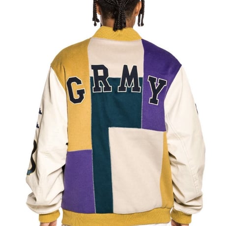 GRMY/WOOL Baseball Jacket "NAVY"