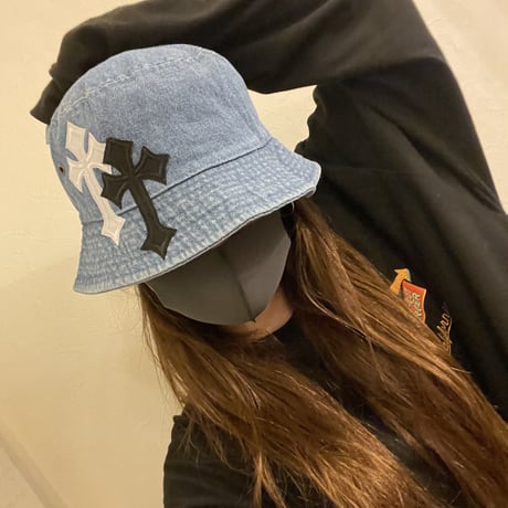 Mismatch NYC/ Cross custom denim Hat