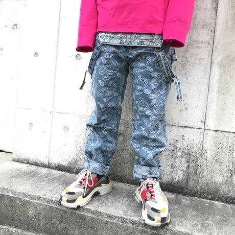 WOSS.official/Paisley denim overall
