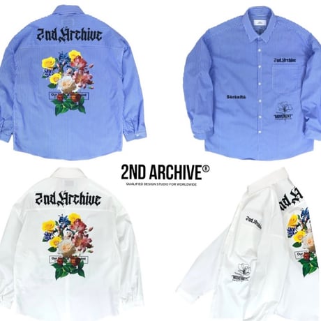 2nd archive/ Flower Graffiti Oversize Shirts
