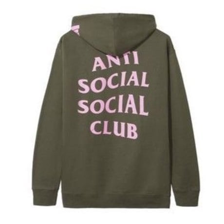 Anti Social Social Club ×UNDEFEATED /LOGO Hoodie　 ARMY GREEN