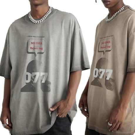 Mismatch NYC/077  Tee "GRAY&BROWN"
