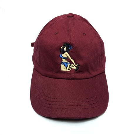 1st class living/Tip Drill Cap バーガンディ