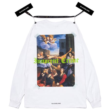 BLACK BLOND/INNOCENT Long Sleeve Tee WHITE