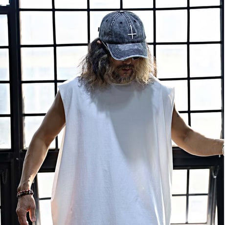 By The R/ Cross Paint  Denim Cap