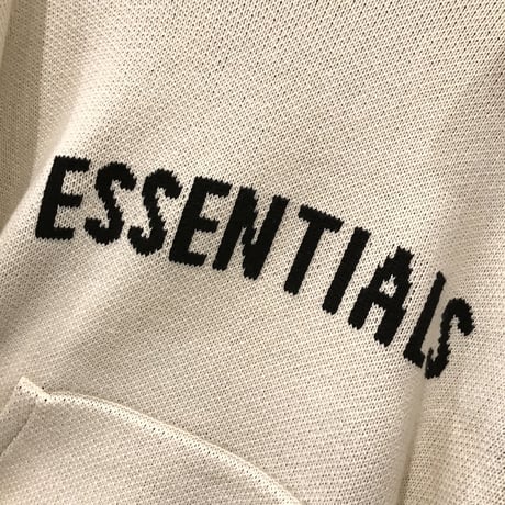 ESSENTIALS  fear of god /Knit Hoodie "CREAM"