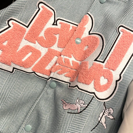 WOSS.official/ ANGELS Varsity Jacket  Blue