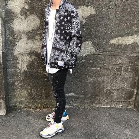 BOOHOO × Migos /BANDANA Coach Jacket BLACK