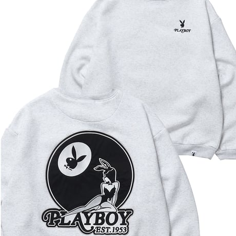 Playboy/Embroid Crewneck Sweatshirts "GRAY"