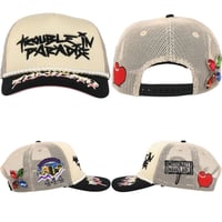 TOXICITY X DSMSD/ TROUBLE IN PARADISE TRUCKER HAT (CREAM)