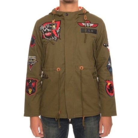 Reason Clothing/Parka long Jacket カーキ