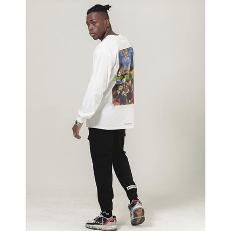 BLACK BLOND/INNOCENT Long Sleeve Tee WHITE