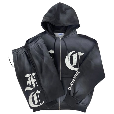Spray Art Pants (SET UP)  BLACK/GRAY