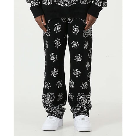 FNTY/Knitted Paisley  PANTS  "BLACK "