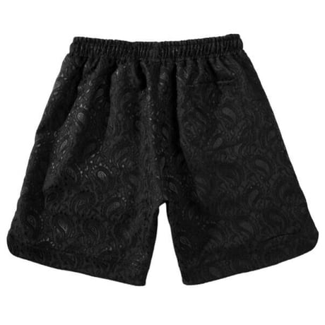 Mismatch NYC/Paisley Shorts  BLACK