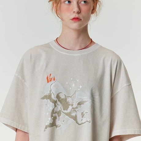MISTERCHILD/Dyeing ANGEL Tshirts "BEIGE"