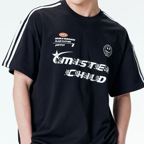 MISTERCHILD/Uniform Mesh Tshirts "BLACK"