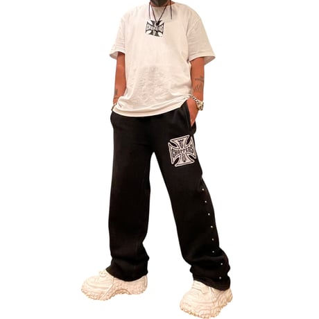 West Coast Choppers/ Logo SweatPants "Vintage BLACK" (SET UP)