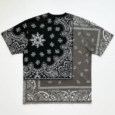 FNTY/ ２TONE HAND STITCHING PAISLEY Tshirts "BLACK"