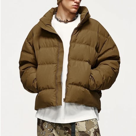 WOSS.official/SHORT DOWN JACKET  BROWN