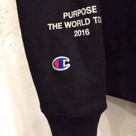 Purpose tour/Justin bieber official  STAFF フーディー ブラック