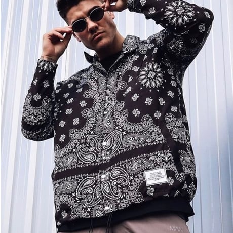 BOOHOO × Migos /BANDANA Coach Jacket BLACK