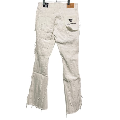 VALABASAS / Twisted Stack Denim  "WHITE"