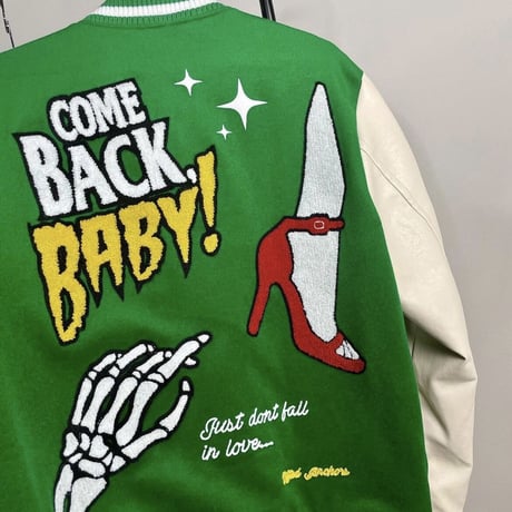 LIFTED UNCHORS/State Chenille Varsity Jacket GREEN