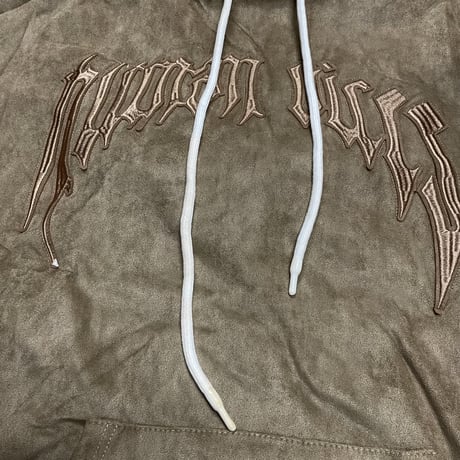 WOSS.official/ Oversized  Suede Hoodie BROWN