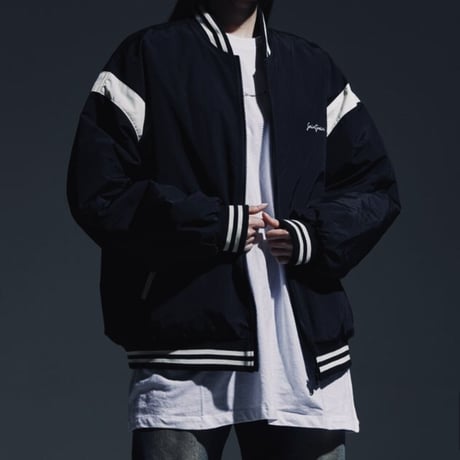 SAINT PAIN/Reversible Varsity Quilting  Jacket