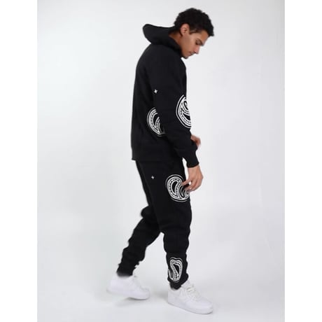 EPTM/PAISLEY SWEAT PANTS  ”BLACK"