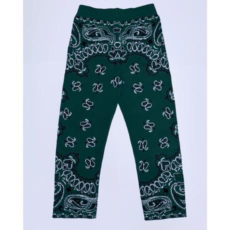 FNTY/Knitted Paisley  PANTS  "GREEN "