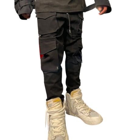 By The R/ Canvas Cargo Pants  "BLACK"