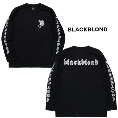 BLACK BLOND/Sketch Logo Long Tee BLACK