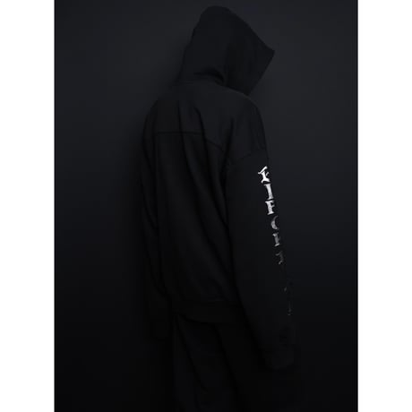 BLACK BLOND/BB logo Zipup Hoodie