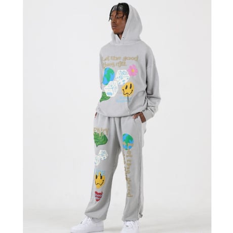 FNTY/Smile logo Hoodie  "WASHED GRAY"