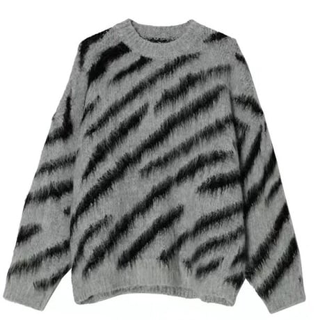 Mismatch NYC/ Mohair zebra knit