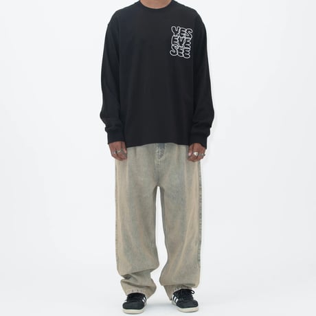 YESEYESEE/ Big Logo LongSleeve Tee BLACK