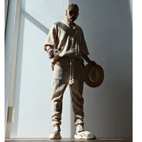 By The R/ Summer Knit Pants SET UP "BEIGE"