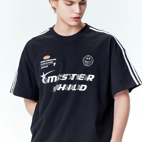 MISTERCHILD/Uniform Mesh Tshirts "BLACK"