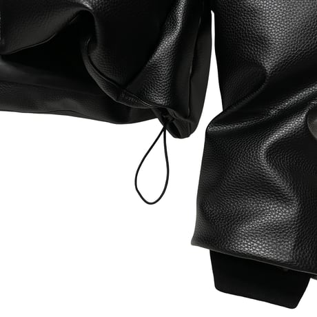 Mismatch NYC/Leather Short Puffer Jacket
