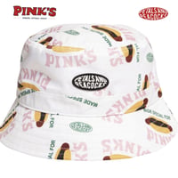 Petals and Peacocks × PINKS  /Bucket Hat  ”WHITE”