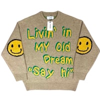 2nd archive/ Smile lettering knit "beige"