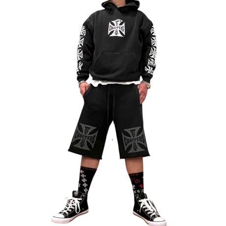West Coast Choppers/ Logo Hoodie "Vintage BLACK"