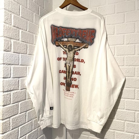 Mismatch NYC/Washed cross Longsleeve Tee WHITE