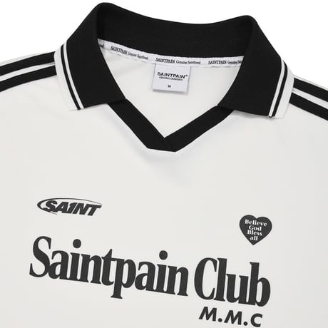 SAINT PAIN/CLUB Mesh polo Tee (WHITE)