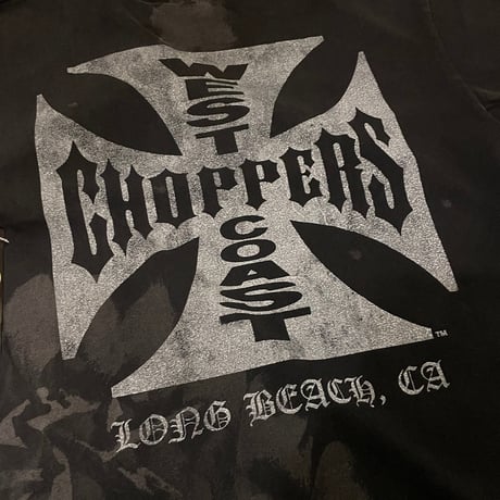 West Coast Choppers/ Logo Bleach Tee "Vintage BLACK"