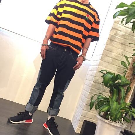 EPTM/two color patch denim