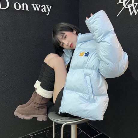 MISTER CHILD/Flower Puffer Jacket "BLUE"