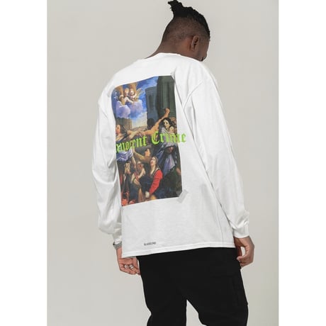 BLACK BLOND/INNOCENT Long Sleeve Tee WHITE